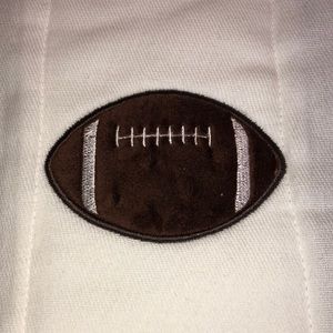 Minky Football Appliqué Baby Burp Cloth